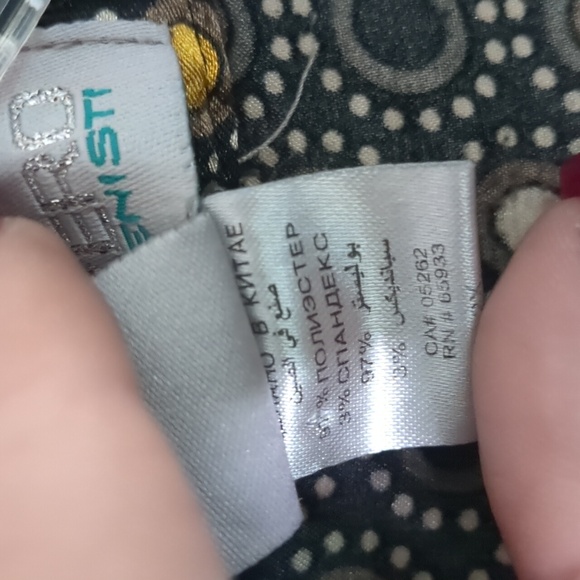 POINT ZERO* by Nicole Benisti satin ruched button front puff sleeve collared top - Picture 9 of 11